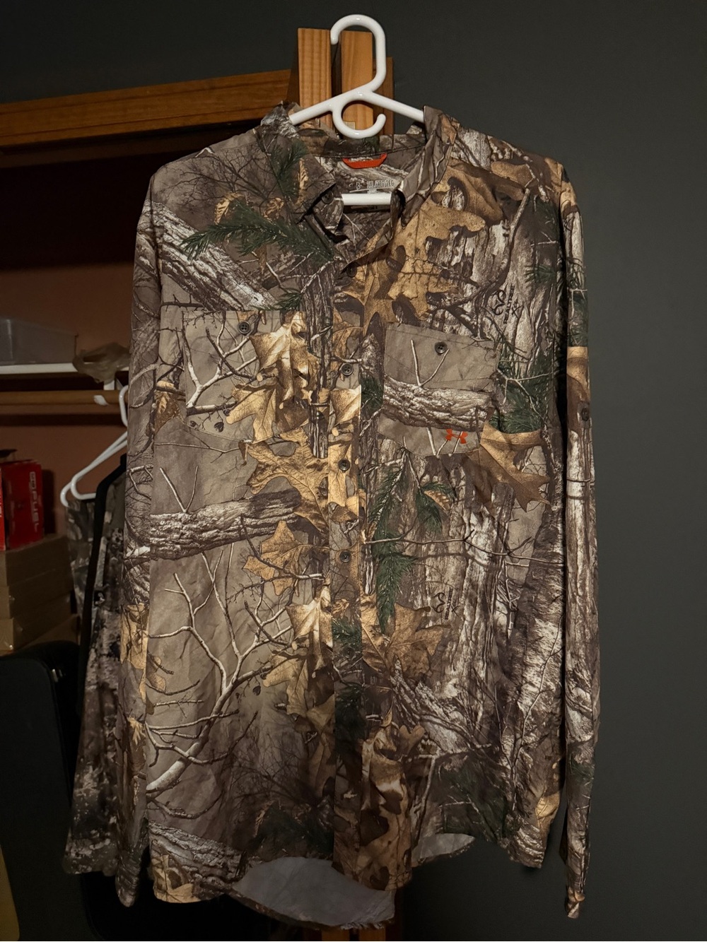 Under Armour Men's Camo Button-Down Shirt - Brown/Green